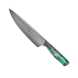 Mother of Pearl Jewels 2-Piece Damascus Knife Set - Chef's Knife + Nakiri