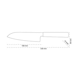Shinrai Knives - Kurayami Damascus Santoku knife 18 cm