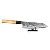 Shinrai Knives - Takumi Kaza Damascus Santoku knife 18 cm