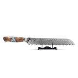 Shinrai Knives - Eclipse Series Damascus Bread Knife 20 cm
