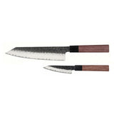 Kurayami 2-piece Damascus Knife Set - Kiritsuke + Paring Knife