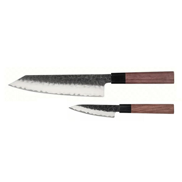 Kurayami 2-piece Damascus Knife Set - Kiritsuke + Paring Knife