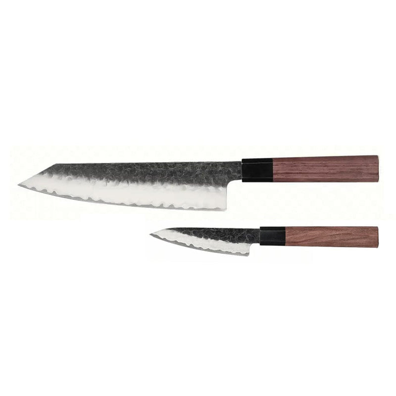 Kurayami 2-piece Damascus Knife Set - Kiritsuke + Paring Knife