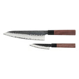 Kurayami 2-Piece Damascus Knife Set - Chef's Knife + Paring Knife