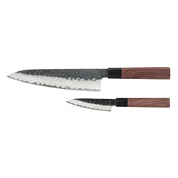 Kurayami 2-Piece Damascus Knife Set - Chef's Knife + Paring Knife