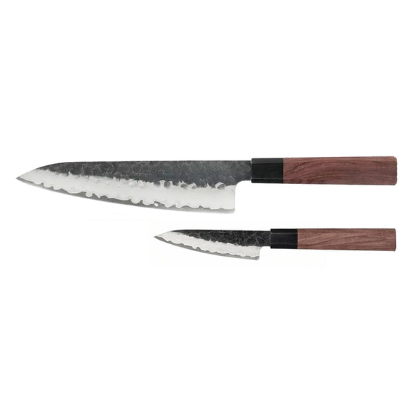 Kurayami 2-Piece Damascus Knife Set - Chef's Knife + Paring Knife