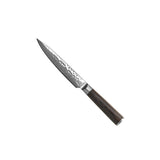 HAMMERED DAMASK BR 5-PIECE DAMASCUS KNIFE SET + ACACIA DOUBLE SIDED HOLDER