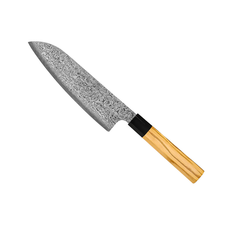 Takumi Kaza 3-Piece Damascus Knife Set - Chef's Knife + Santoku + Paring Knife