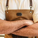 Shinrai Knives - Premium Canvas & Leather Apron (Brown)