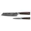 Damascus Print 2-piece Knife Set - Kiritsuke + Paring Knife
