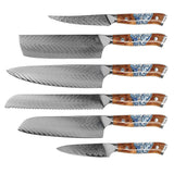 Shinrai Knives - Eclipse Series 6-Piece Damascus Knife Set