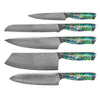 MOTHER OF PEARL JEWELS SERIES 5 PIECE DAMASCUS KNIFE SET