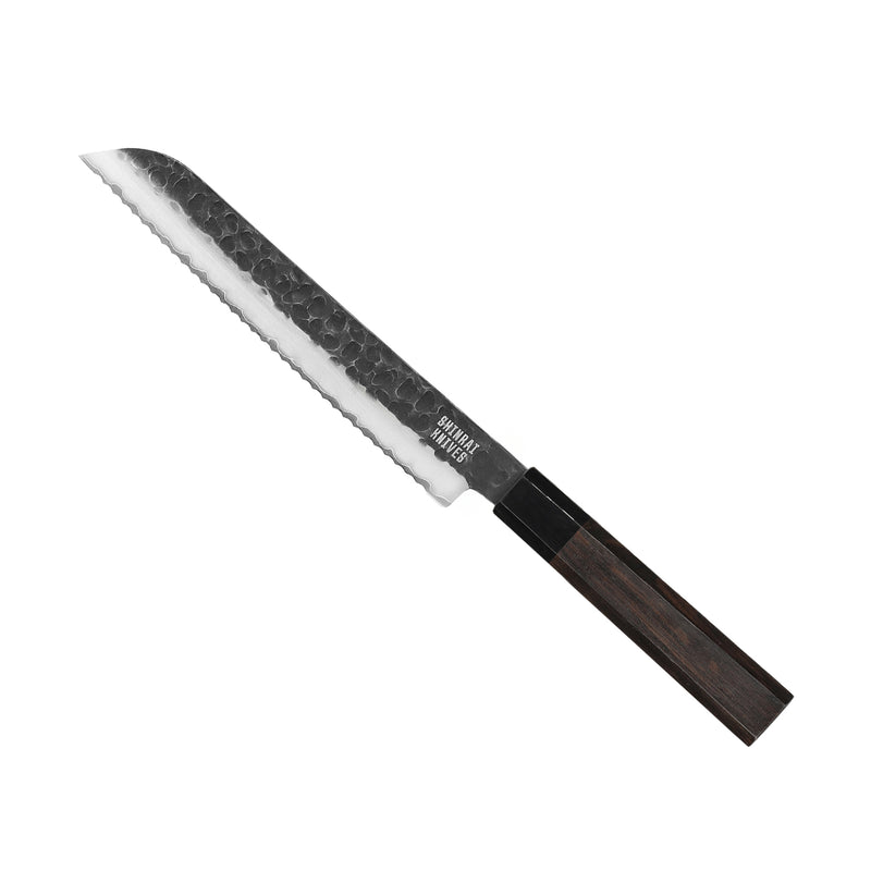 Shinrai Knives - Blackout Edition Damascus Bread Knife 20 cm