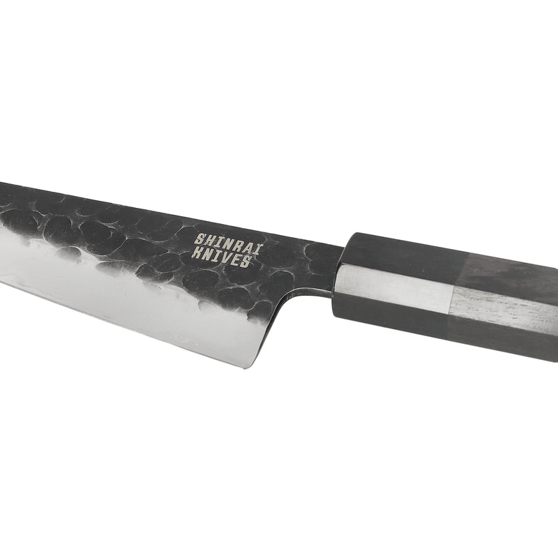 Shinrai Knives - Blackout Edition Damascus Honesuki 15 cm