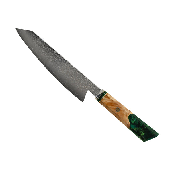 SPECIAL EDITION - EMERALD OCTAGON DAMASCUS KIRITSUKE 23 CM