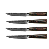Shinrai Knives - Damascus Print 4 Steak knives