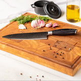 Damascus Pakka Wood Series -  Chef's Knife