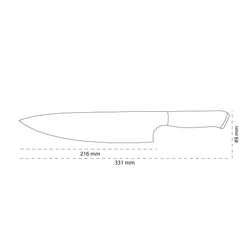 Shinrai Knives - Eclipse Series Damascus Chef's Knife 20 cm