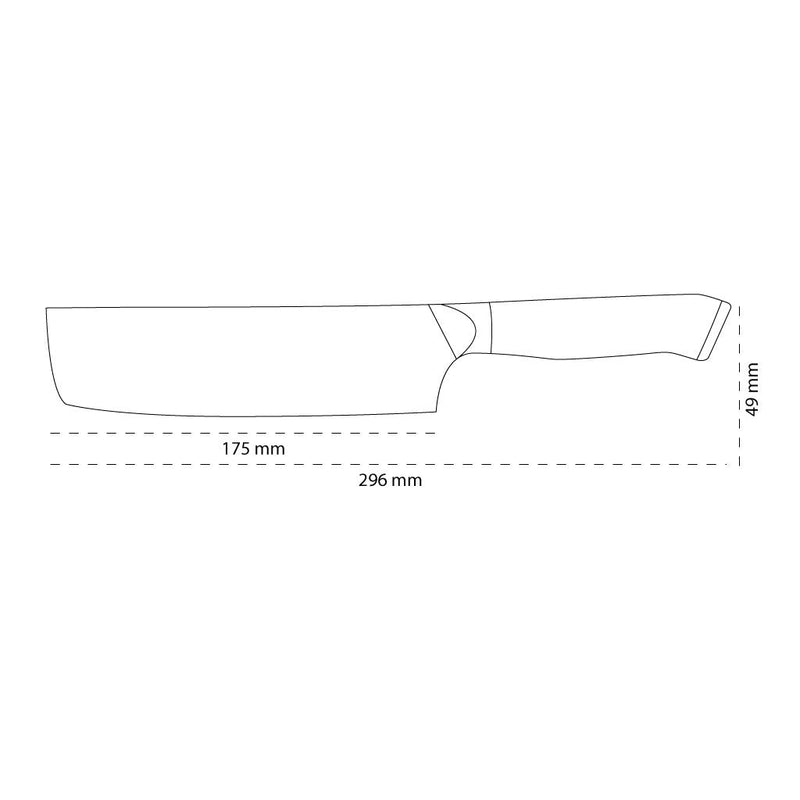 Eclipse Series Damascus Nakiri Knife 18 cm