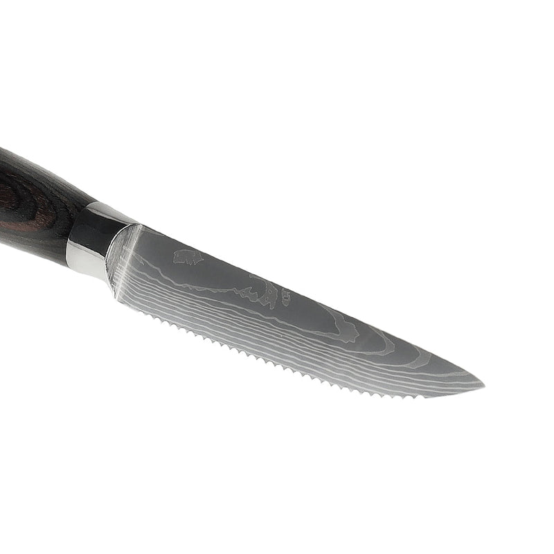 Shinrai Knives - Damascus Print 4 Steak knives