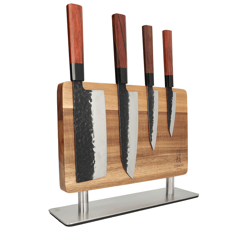 Shinrai Knives - Magnetic Knife Block Punch - Acacia Wood