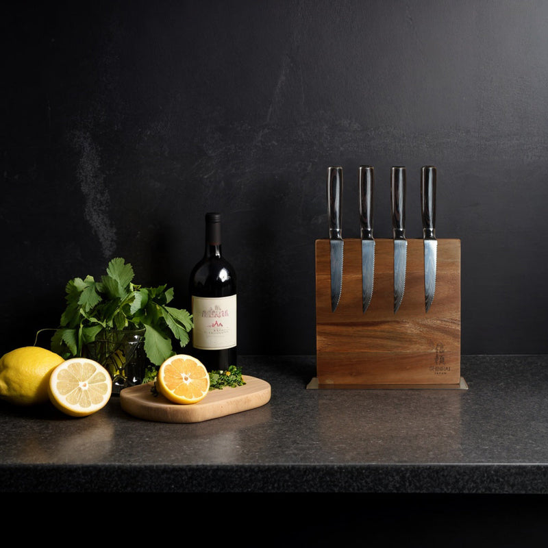 Shinrai Knives - Damascus Print 4 Steak knives