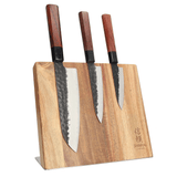 Shinrai Knives - Magnetic Knife Block Cito Single Sided - Acacia Wood