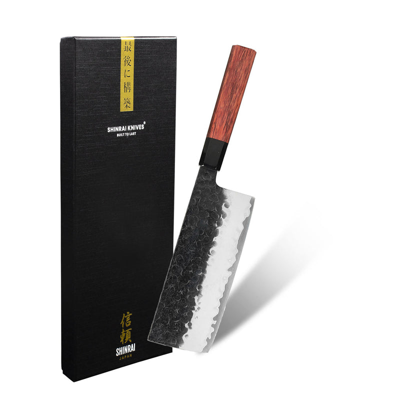Shinrai Knives - Kurayami Damascus Nakirimes 18 cm