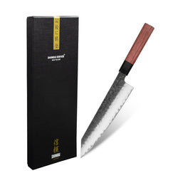 Shinrai Knives - Kurayami Damascus Kiritsuke knife 20 cm