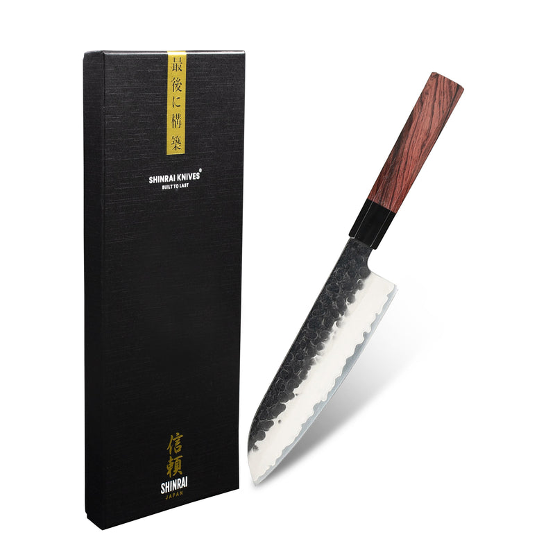 Kurayami Damascus Santoku Knife 18 cm