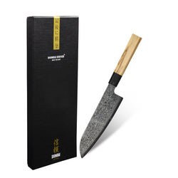 Shinrai Knives - Takumi Kaza Damascus Santoku knife 18 cm