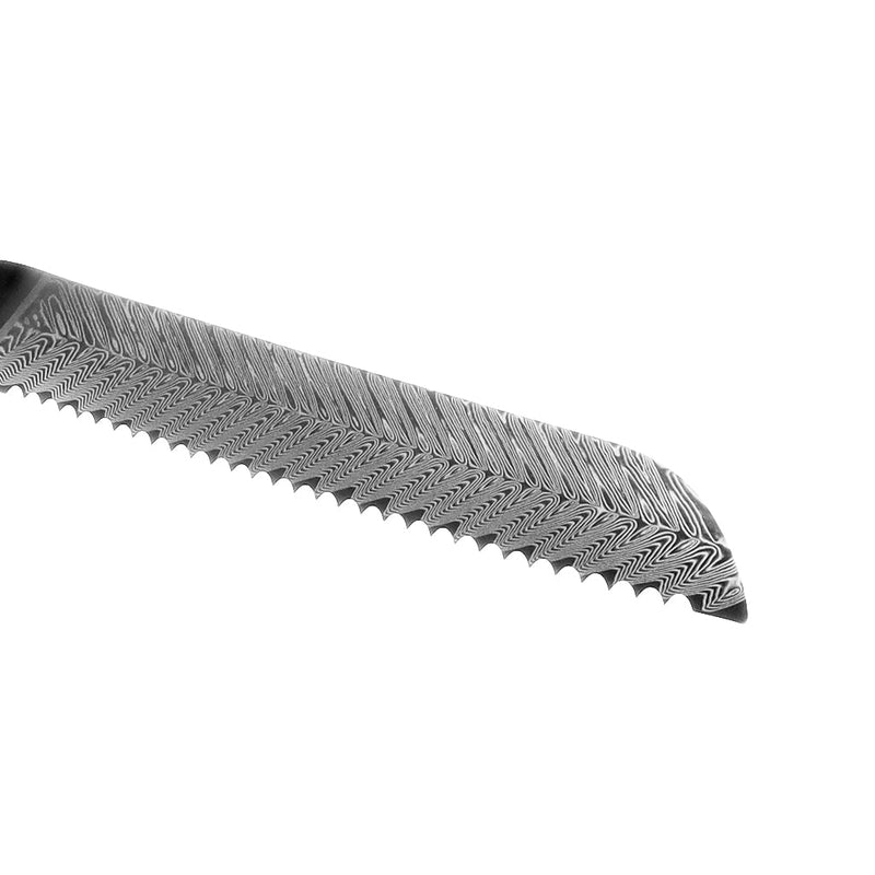 Shinrai Knives - Eclipse Series Damascus Bread Knife 20 cm
