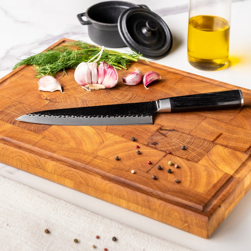 Hammered Stainless Steel Black Series - Chef's knife