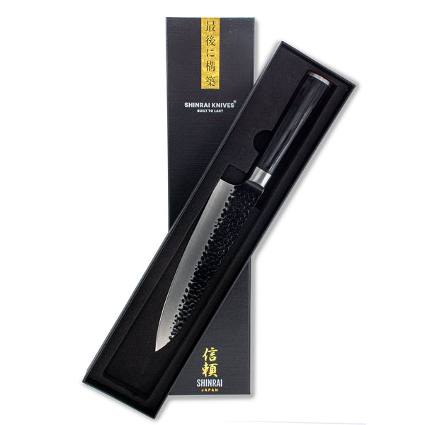 Hammered Stainless Steel Black Series - Chef's knife