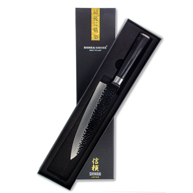 Hammered Stainless Steel Black Series - Chef's knife