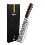 Hammered Stainless Steel - Nakiri knife 18cm