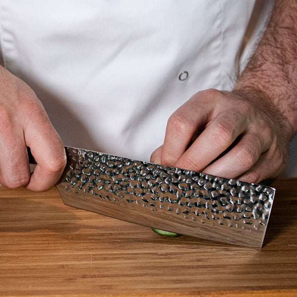 Hammered Stainless Steel Series  - Nakiri knife