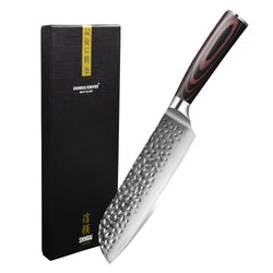 Hammered Stainless Steel Series - Santoku knife 18cm