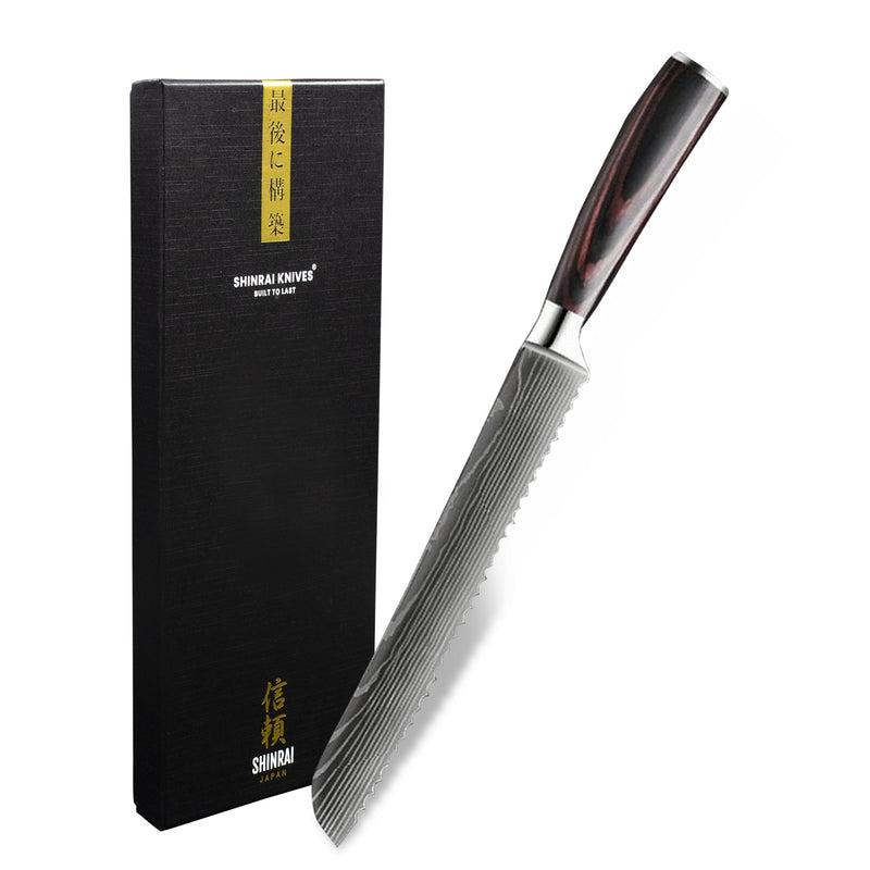 Damascus Print series - Bread knife