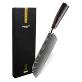 Quality Damascus print - Santoku knife