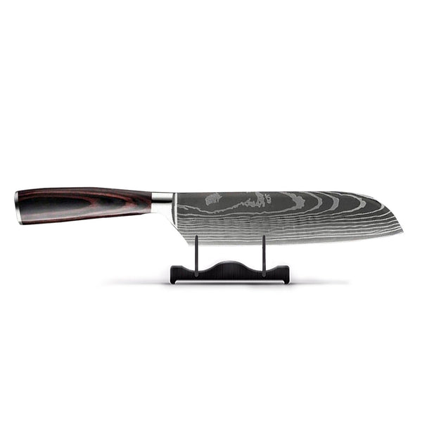 Quality Damascus print - Santoku knife