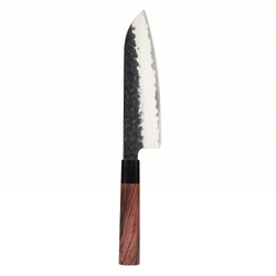 Shinrai Knives - Kurayami Damascus Santoku knife 18 cm