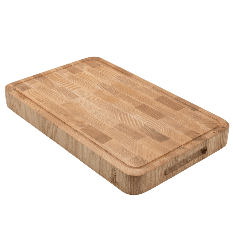 Luxury cutting board oak wood 40 x 25 x 4 cm ShinraiKnives