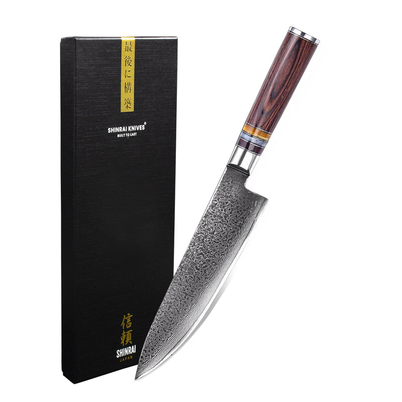 Micarta Jewels - Damascus Chef's Knife 20 cm
