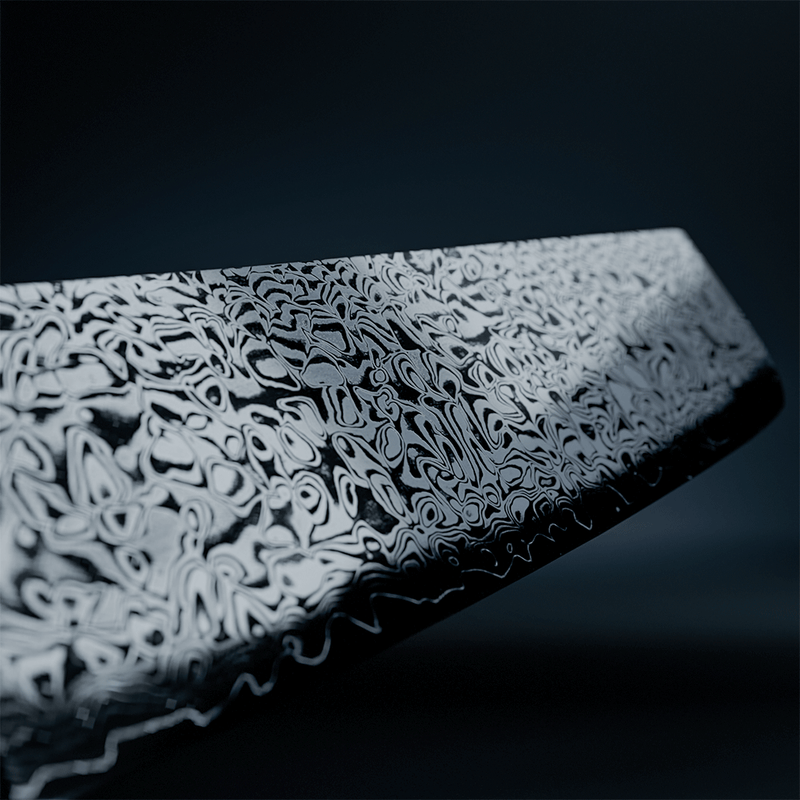 Takumi Kaza Damascus Nakiri Knife 18 cm