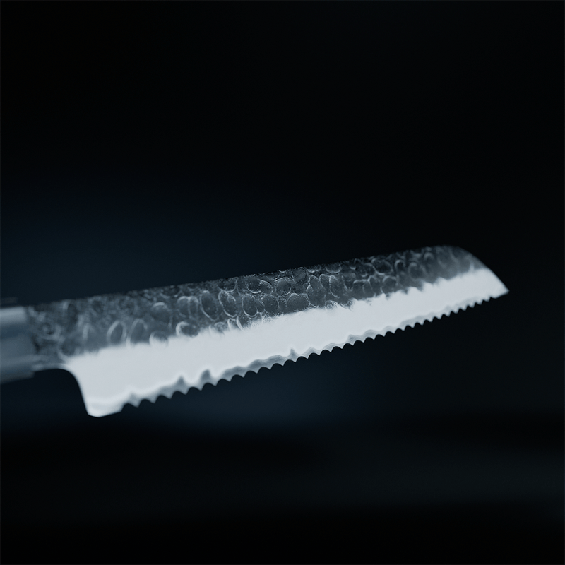 Shinrai Knives - Kurayami Damascus Bread Knife 20 cm