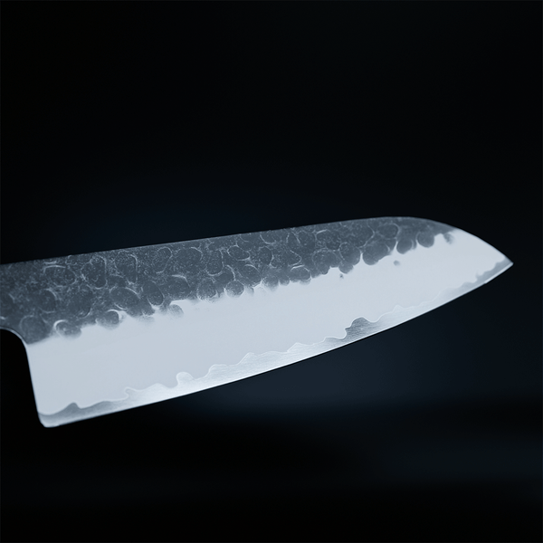 Shinrai Knives - Kurayami Damascus Santoku knife 18 cm