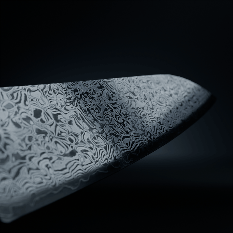 Shinrai Knives - Takumi Kaza Damascus Santoku knife 18 cm