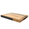 Shinrai Knives - Epoxy Onyx Cutting Board Olive Wood - 40 x 30 x 3 cm