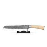Akari Damascus Print 6-piece Knife Set + Magnetic Knife Block Single-Sided Black
